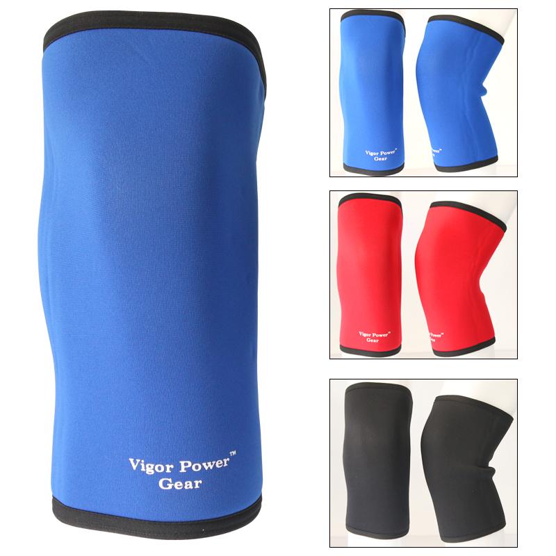1 Cặp tay áo dày 7mm Nooprene Neoprene Hỗ trợ đầu gối ấm Hỗ trợ trọng lượng Nâng cao thể thao an toàn CrossFit Brace Sức mạnh Color: Red Size: XXL