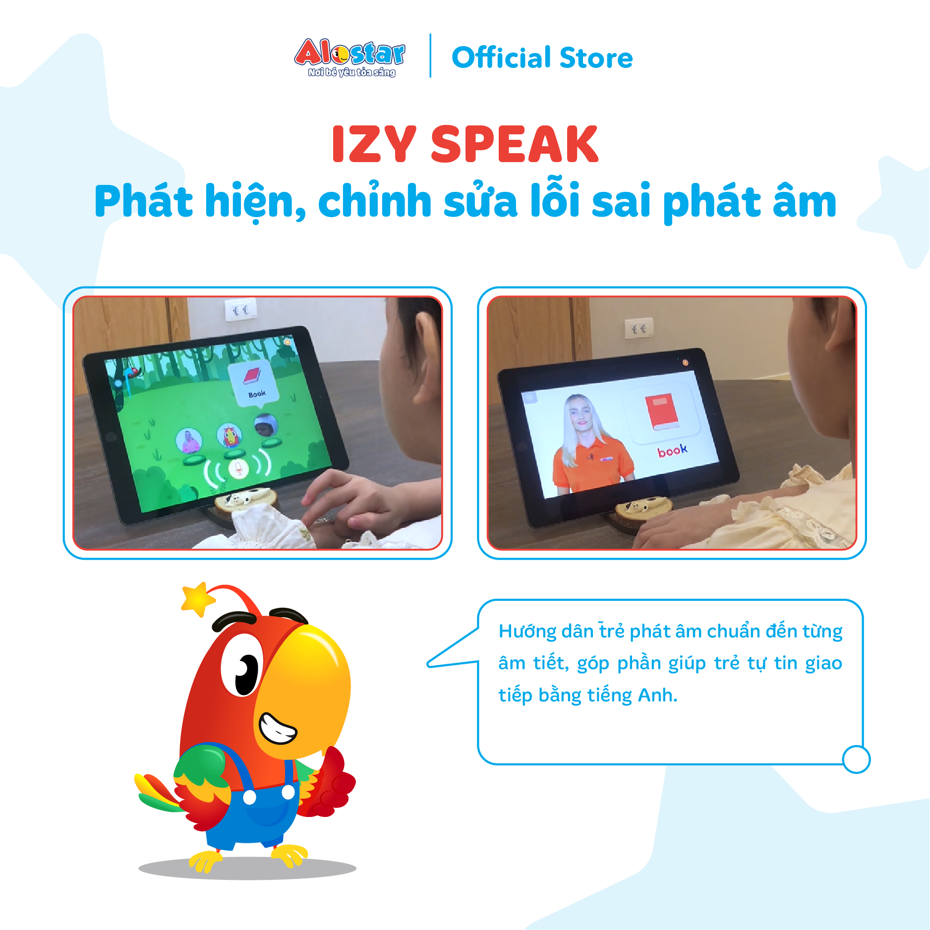 ALOSTAR - Ứng dụng học tiếng Anh cho bé mầm non Mã học online áp dụng trên toàn quốc