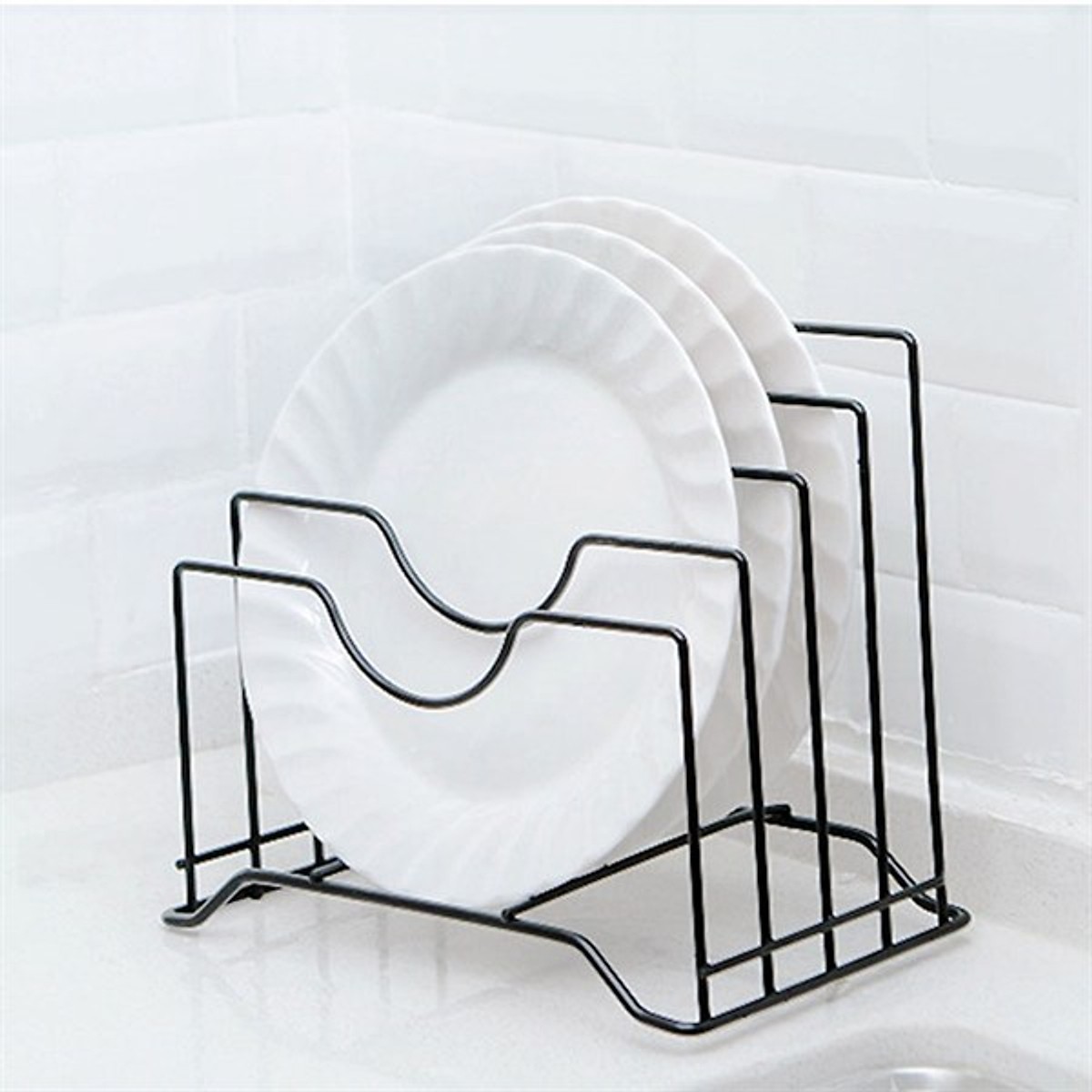 Giá sắt để thớt, vung nồi 4in1