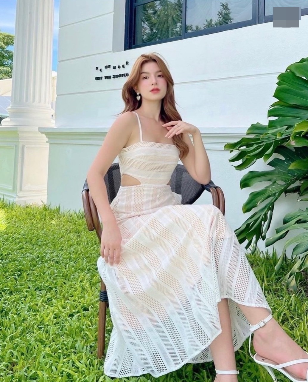 ĐẦM DÀI ĐI BIỂN MAXI DÂY CỔ U SUÔNG TRƠN KHÓE EO DẠO PHỐ DỰ TIỆC
