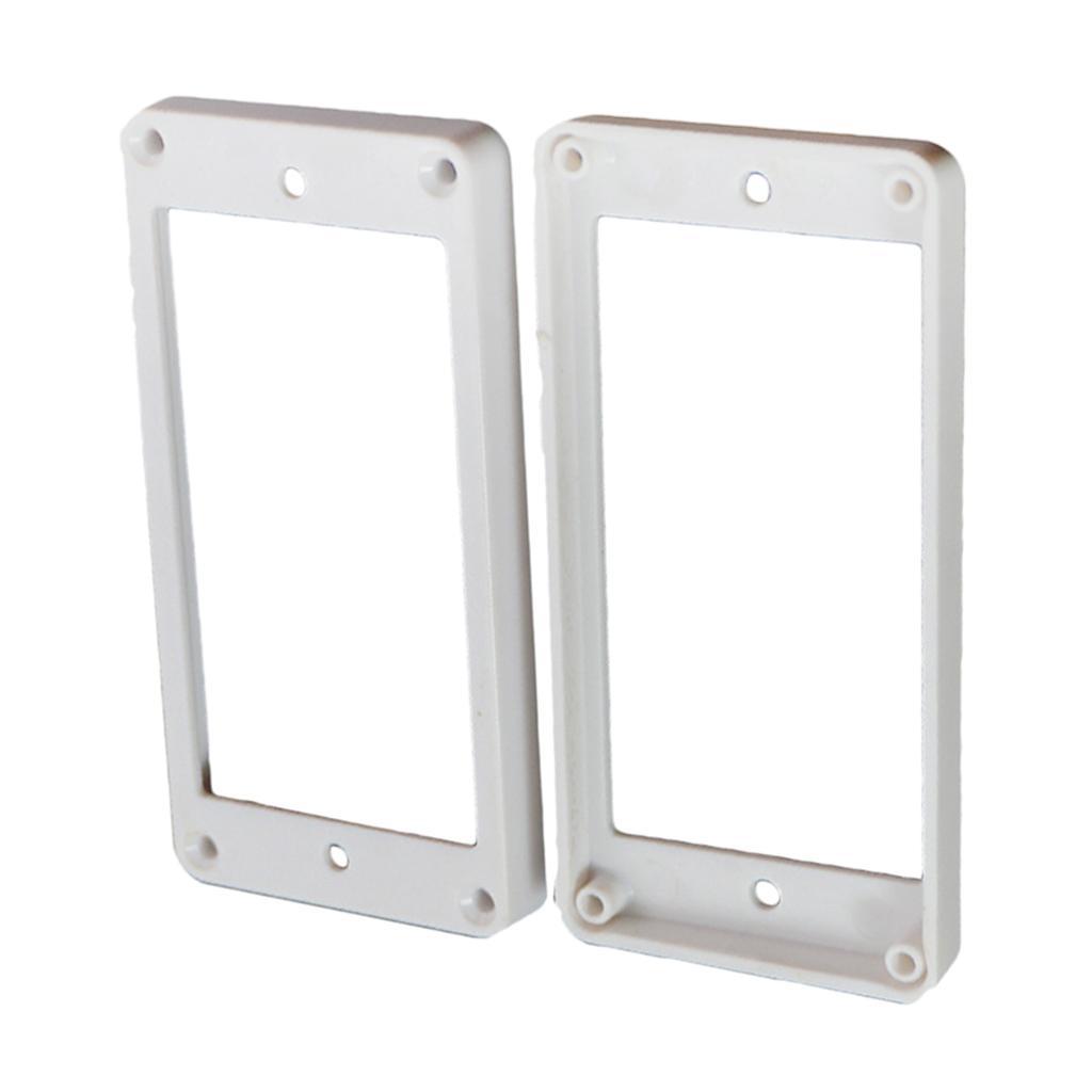 2X 2pcs White Humbucker Pickup Mounting Rings for Neck&Bridge Pickups