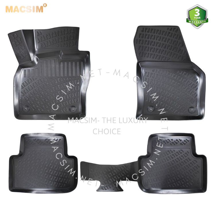 Thảm lót sàn ô tô nhựa TPU Silicon Volkswagen Tiguan ALL SPACE 2018+ Nhãn hiệu Macsim