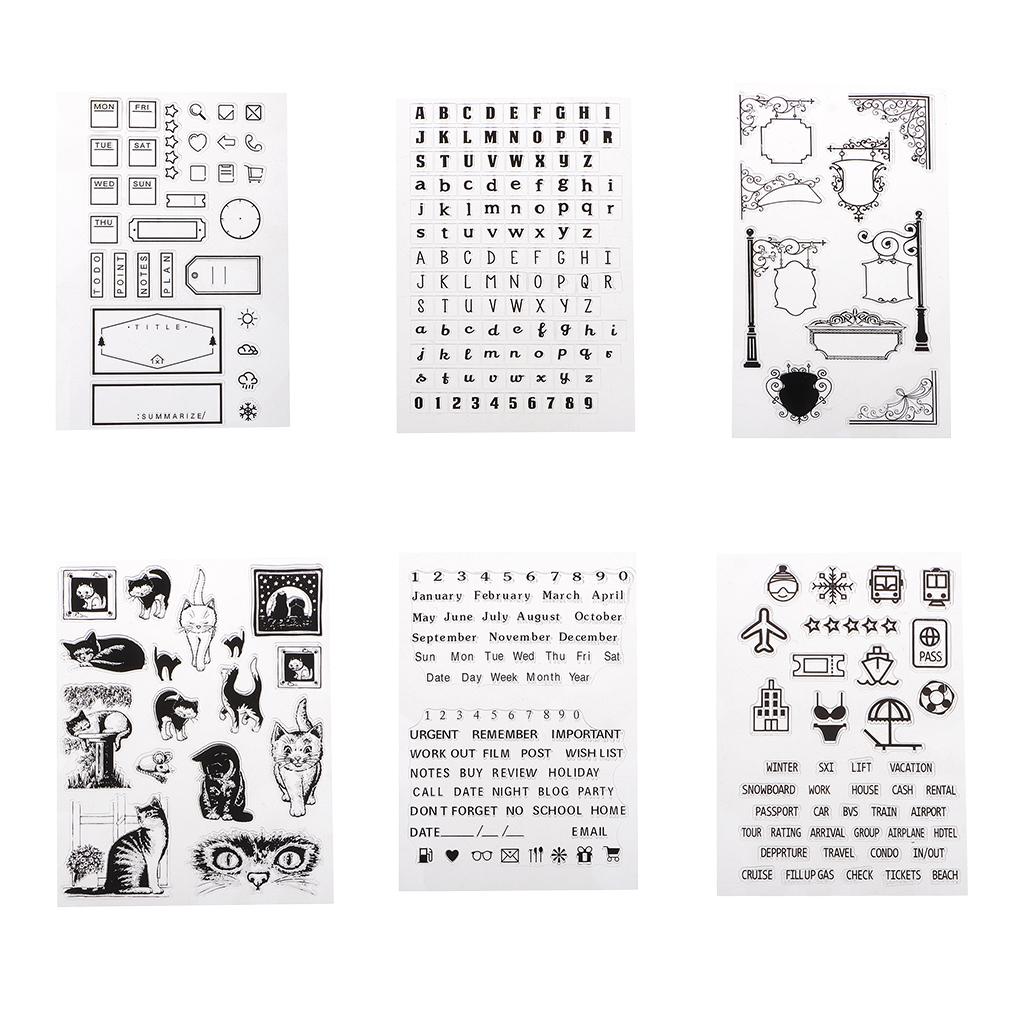 Multi-pattern Themes Transparent Silicone Stamp Seal Clear Stamp for Scrapbooking DIY Photo Album Diary Book Decorative Ink Stamp