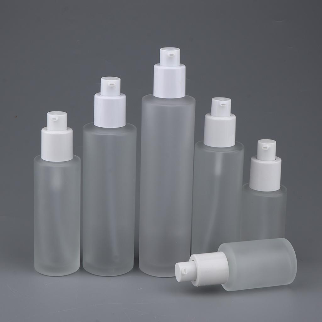 Travel Empty Cream Shampoo Lotion Pump Bottles with Lid for Refillable Cosmetic