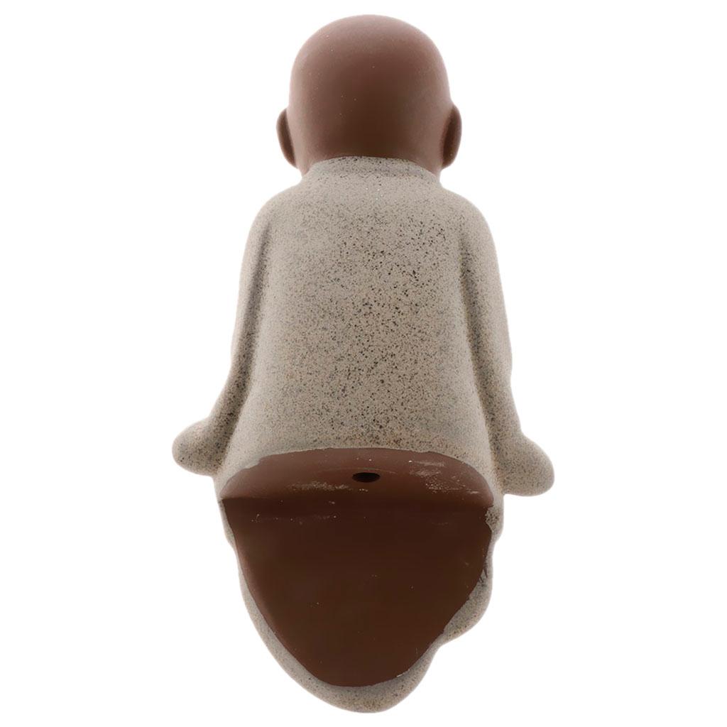 Ceramic Small Buddha Statue kung fu Monk Figurine Tea pet Ornament Style1
