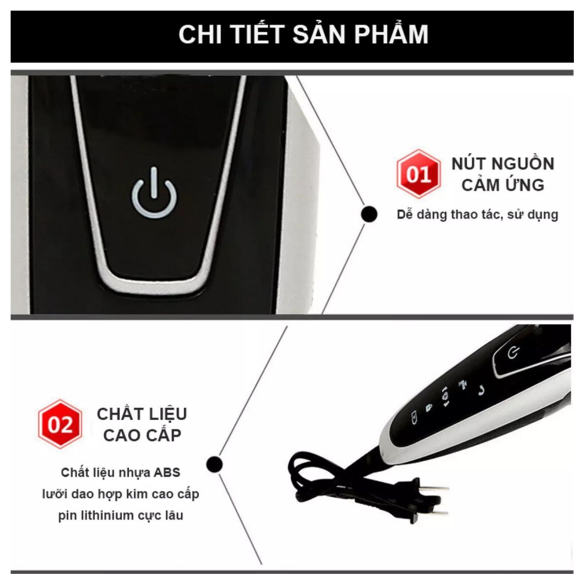 Máy cạo râu đa năng 4 in 1 PHOLZPS thế hệ mới - Máy cạo râu nam cao cấp kèm 4 đầu chức năng cạo râu, cắt tỉa lông mũi, cạo tóc mai, rửa mặt - Máy cạo râu cầm tay 3 lưỡi tháo lắp, vệ sinh dễ dàng