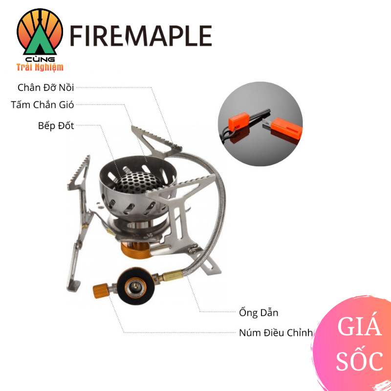 Bếp Gas FMS-121 Dã Ngoại Fire Maple Nhỏ Gọn Chuyên Dụng Cho Du Lịch, Dã Ngoại Cắm Trại Ngoài Trời