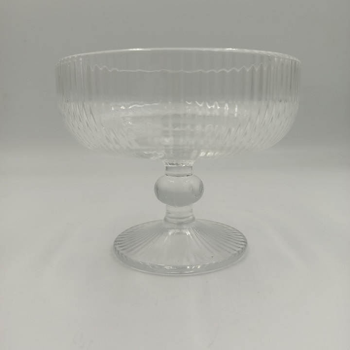 Ly Thủy Tinh  Sọc Trong Suốt  đựng Cocktail ,kem , Sữa Chua , Món Tráng Miệng Phong Cách Bắc Âu Sang Trọng