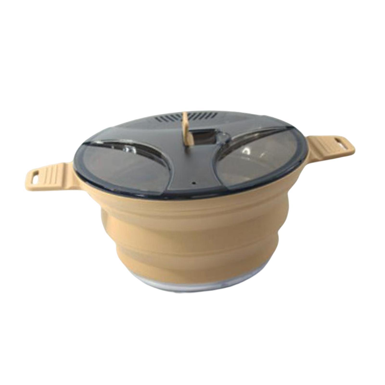 2.5L Collapsible Camping Cooking Pot Outdoor Cookware Water Kettle Teapot
