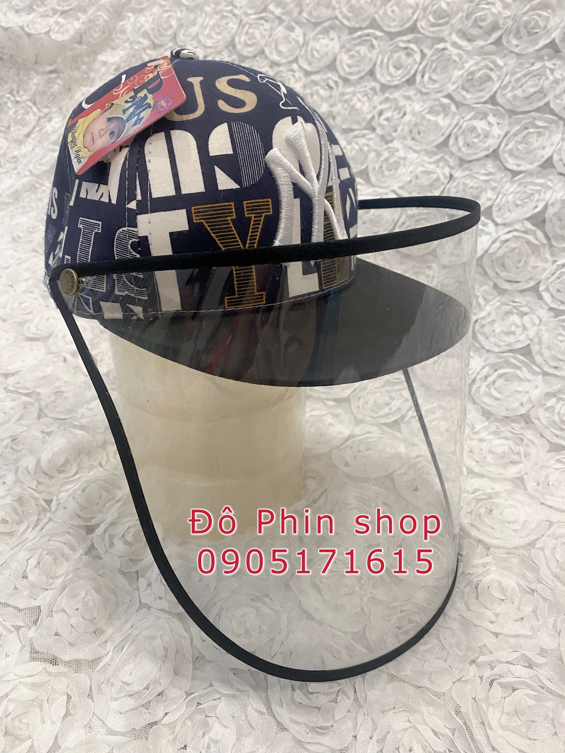 Mũ hiphop nón kết lưỡi trai chống giọt bắn cho trẻ em, tấm chắn dịch có thể tháo rời làm nón thời trang