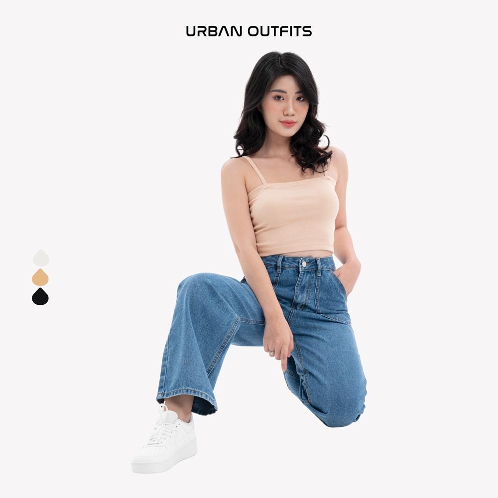 Quần Short Jean Nữ URBAN OUTFITS Dáng Regular Chất Vải Denim Wash Kỹ Không Loang Màu QJR100