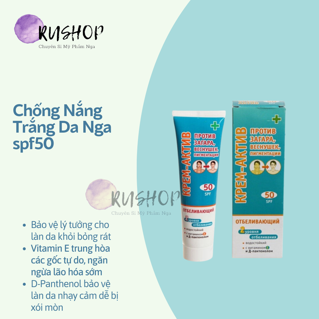 Chống nắng trắng da Nga spf50 - Chống nắng lên tone Nga - Date mới nhất hiện nay