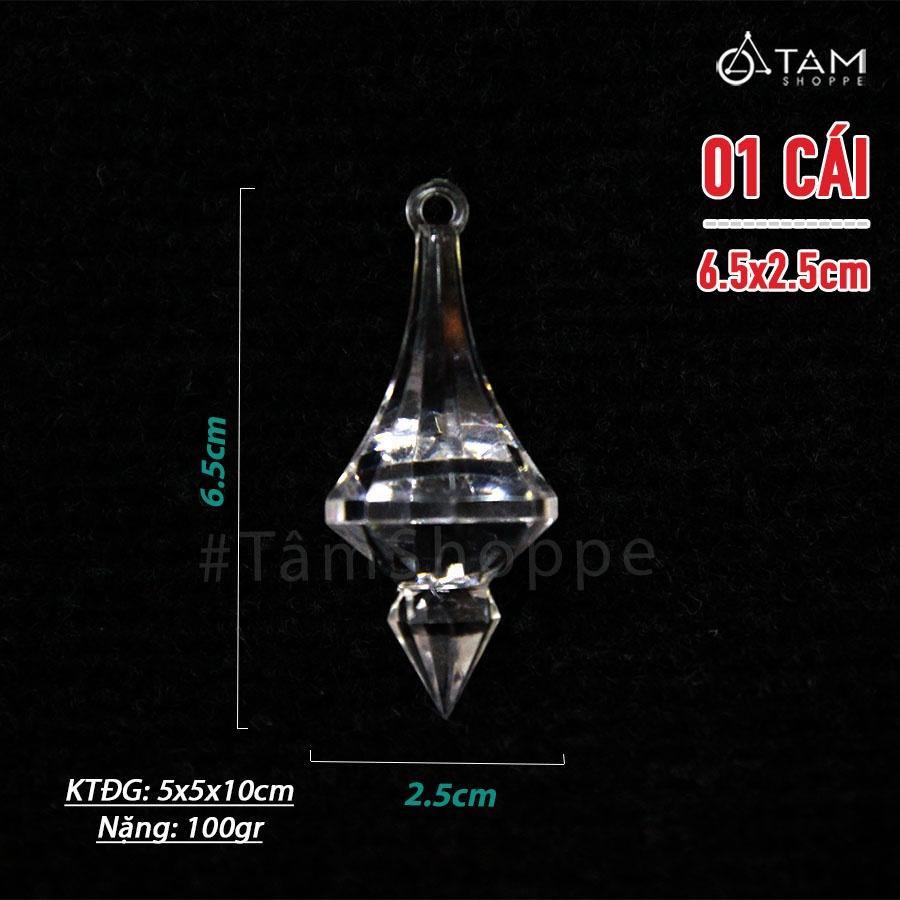 Phụ kiện trong suốt trang trí noel thạch nhũ kim cương X-PKTCT-68