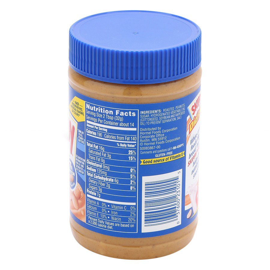 Bơ Đậu Phộng Hạt Skippy 462g
