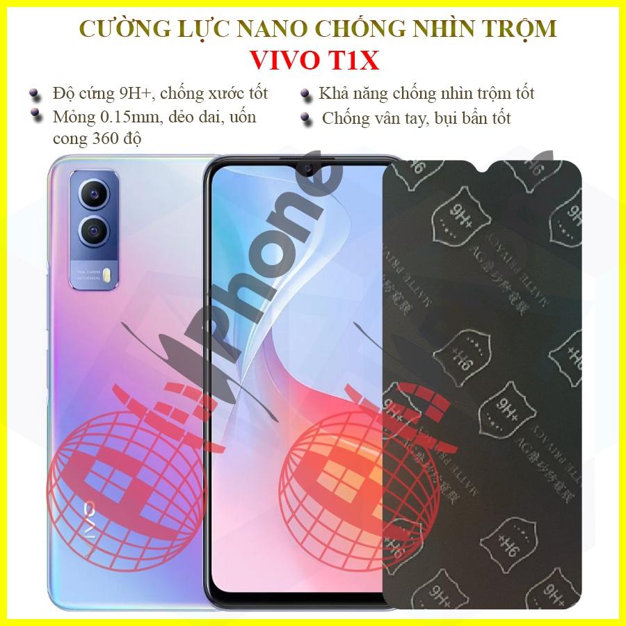 Dán chống nhìn trộm dành cho  Vivo T1x - Dán cường lực dẻo nano 9H+