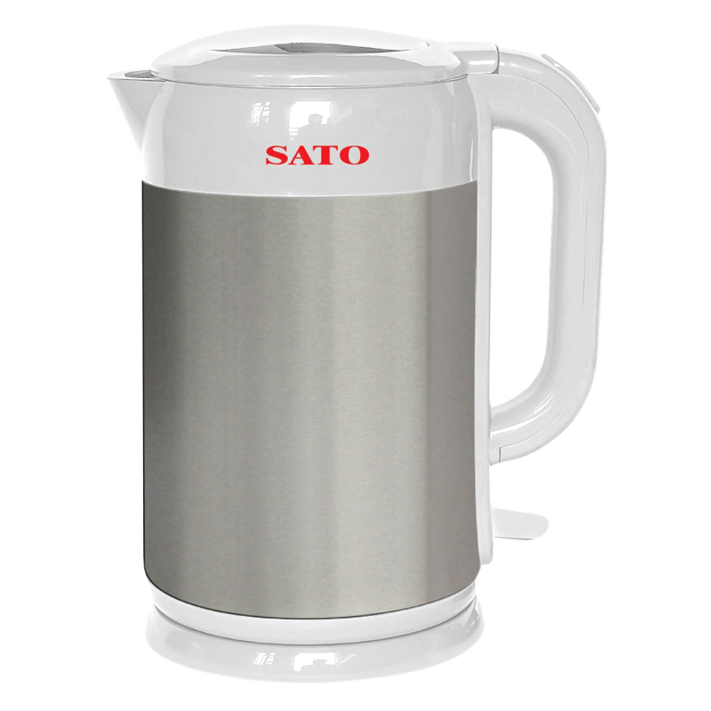 Bình Đun Siêu Tốc Sato 1803- t - 18l (1.8L) - Trắng Ghi - Hàng chính hãng