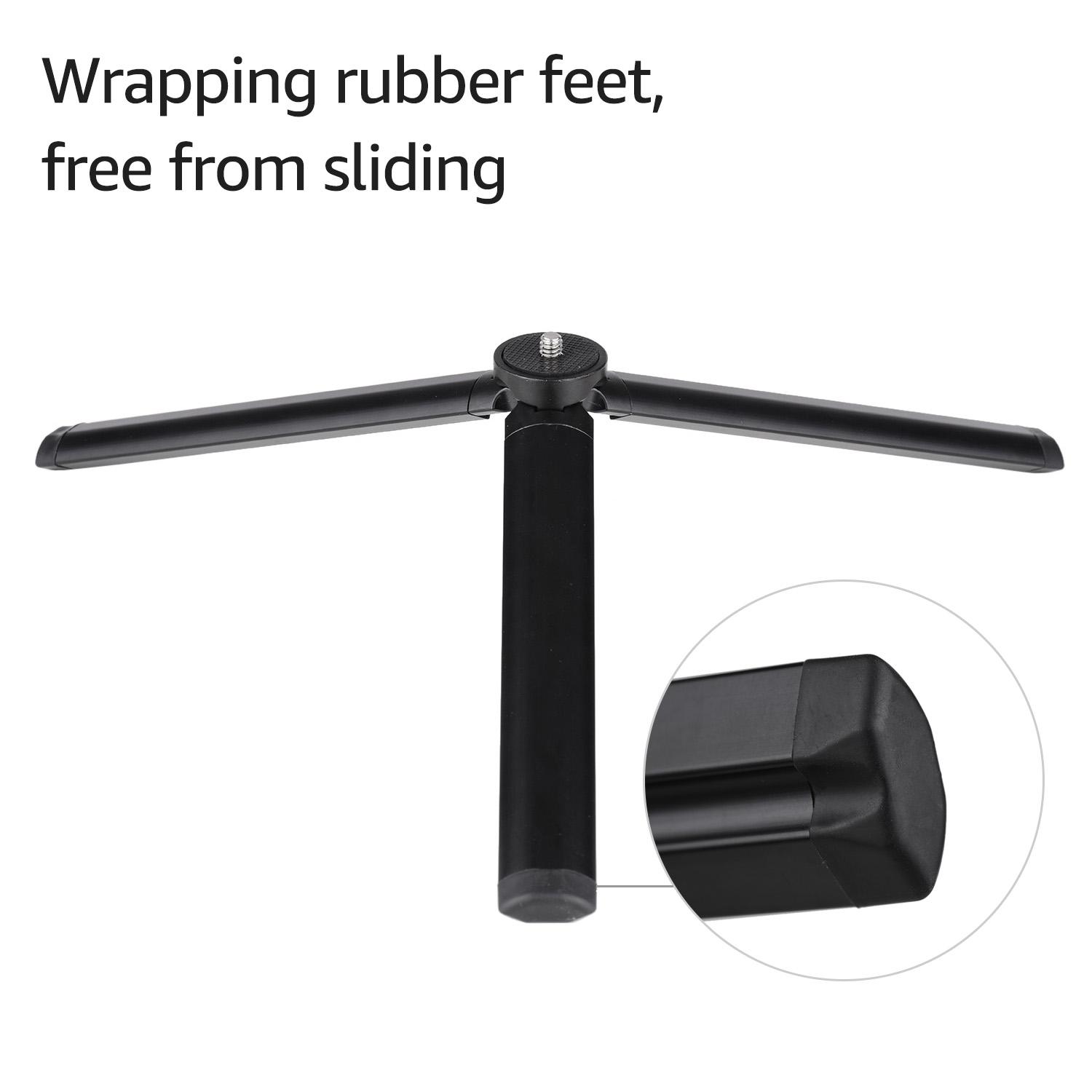 Chân máy gấp gọn để bàn bằng hợp kim nhôm với giá treo vít 1/4 inch cho máy ảnh DSLR Điện thoại thông minh LED Light Max. Tải 3KG