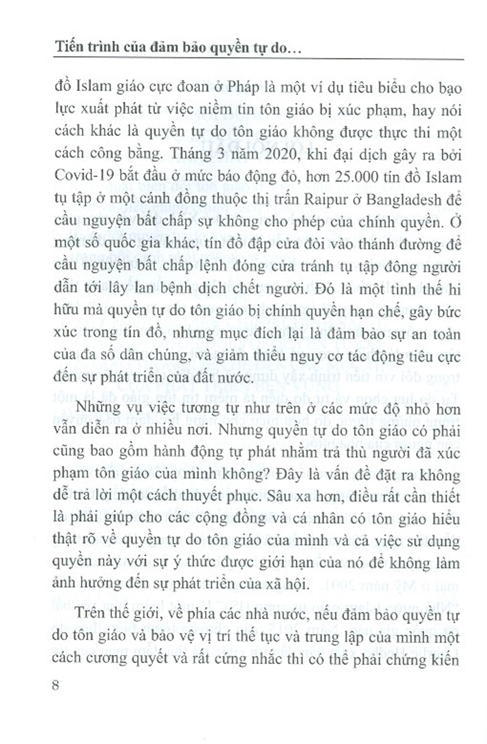 Tiến Trình Của Đảm Bảo Quyền Tự Do Tôn Giáo Trong Bối Cảnh Phát Triển Bền Vững Ở Việt Nam