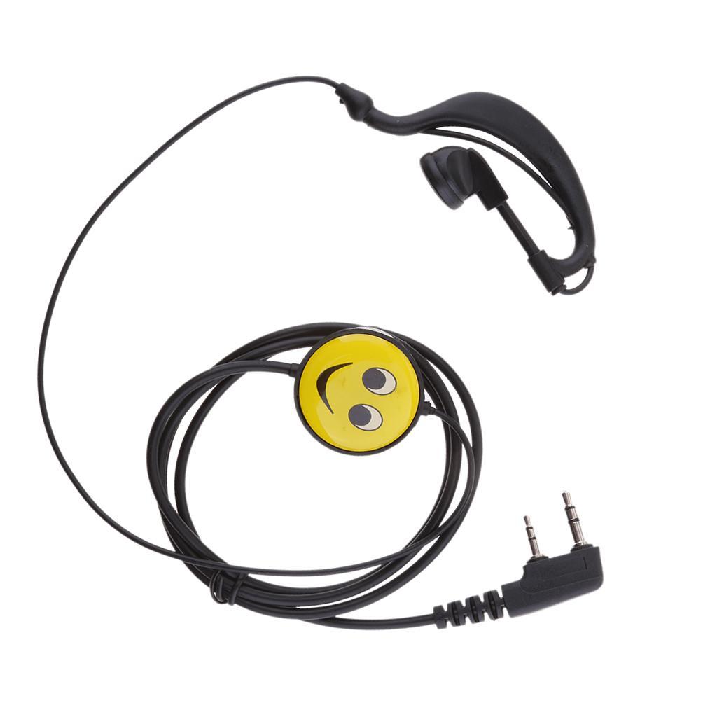 Waiter Walkie Talkie Smile PTT Mic Earpiece Headset for Baofeng Kenwood