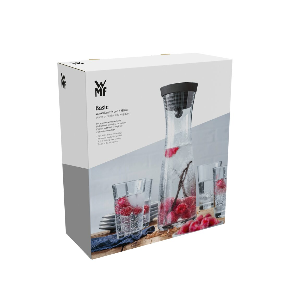 Hình ảnh Bộ Bình Nước Thủy Tinh 1L Và 4 Cốc Thủy Tinh 250ml WMF Decanter Cao Cấp, Nhập Khẩu Chính Hãng 0617709992