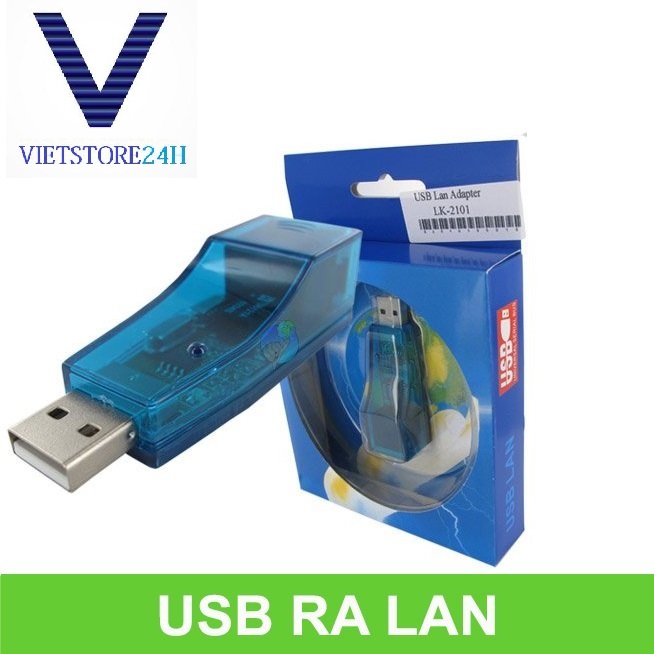 USB ra Lan 2.0 (màu Xanh)