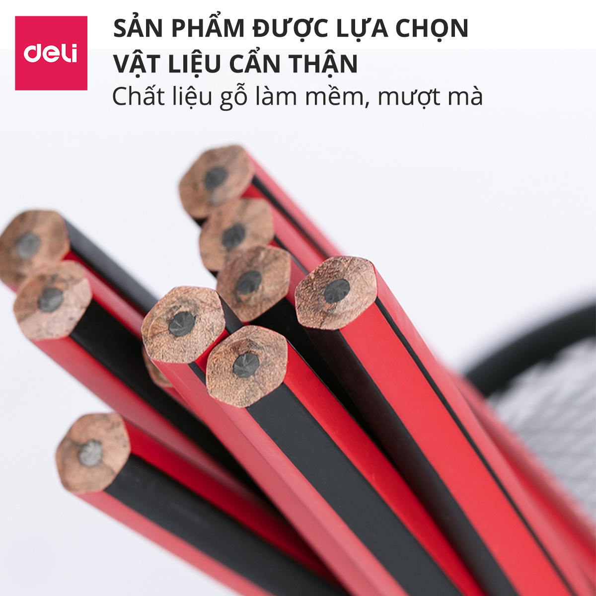 Bộ 5 bút chì gỗ 2B HB Deli - Có bán lẻ 1 chiếc - Nhiều loại mẫu mã màu sắc - Phù hợp cho học sinh sinh viên tập viết vẽ tranh