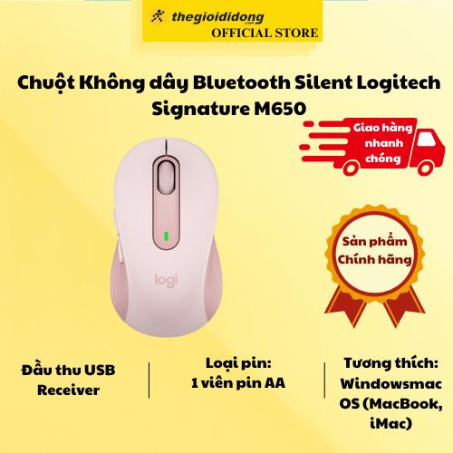 Chuột Không dây Bluetooth Silent Logitech Signature M650 - Hàng chính hãng