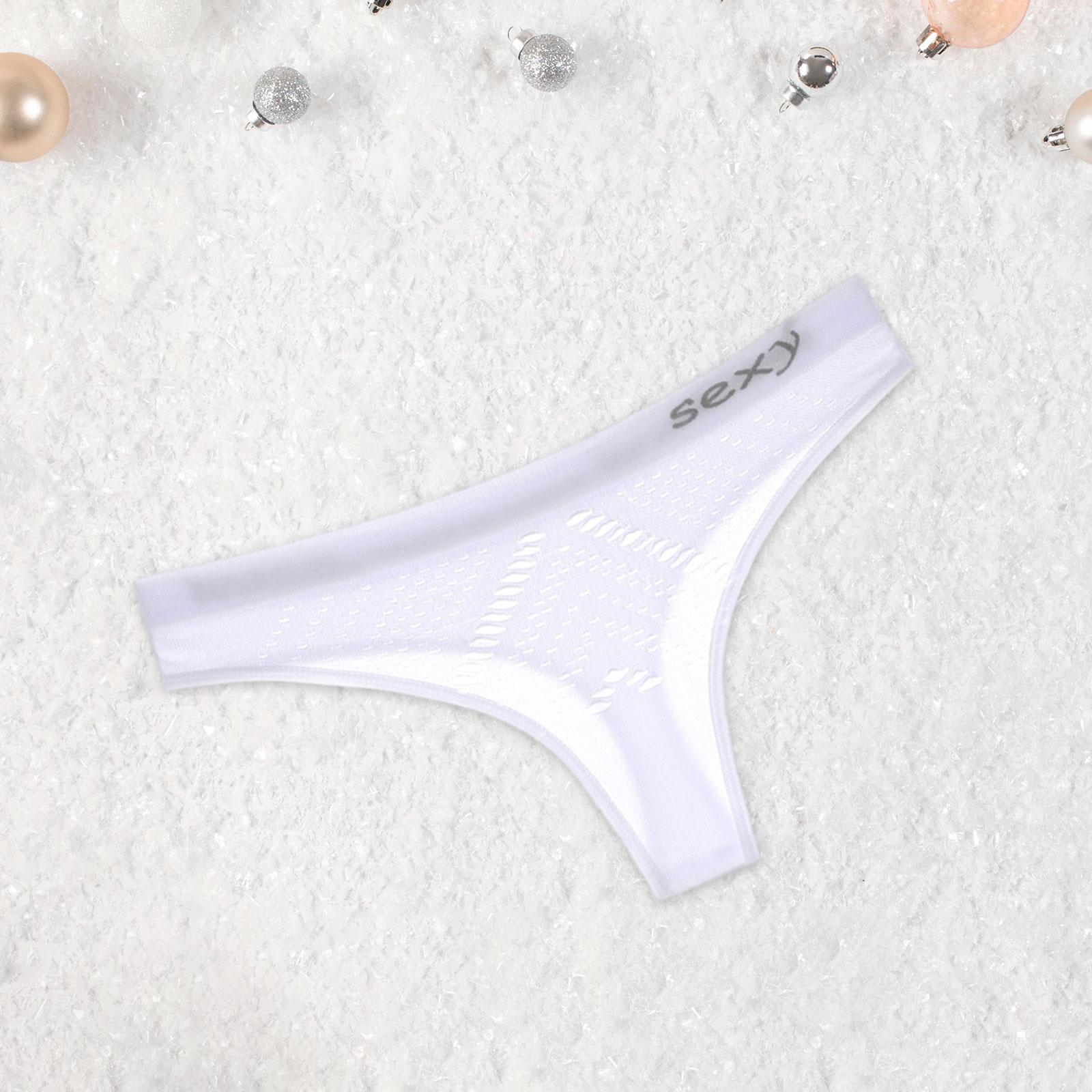 Women Underwear Panties Low Waist Lingerie Elastic Soft Hollow Out Lady Thongs Briefs for Yoga Pants Dress Jeans Gowns Travel