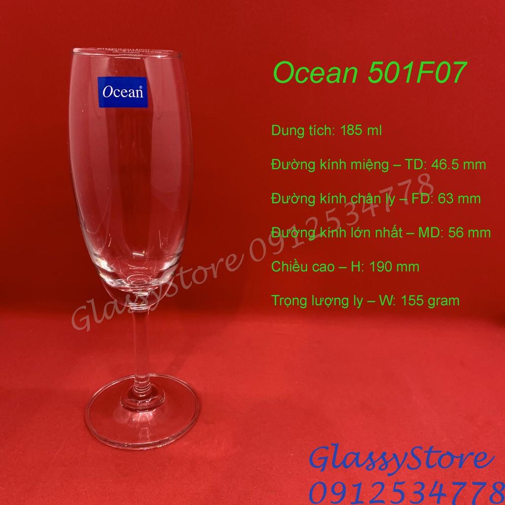 Ly rượu thủy tinh Ocean Champagne Flute 1501F07 (185ml) - Hàng chính hãng (1 cái)