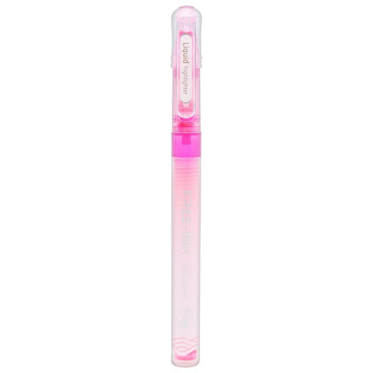 Bút Dạ Quang Thiên Long Free-Ink HL-020 - Màu Hồng