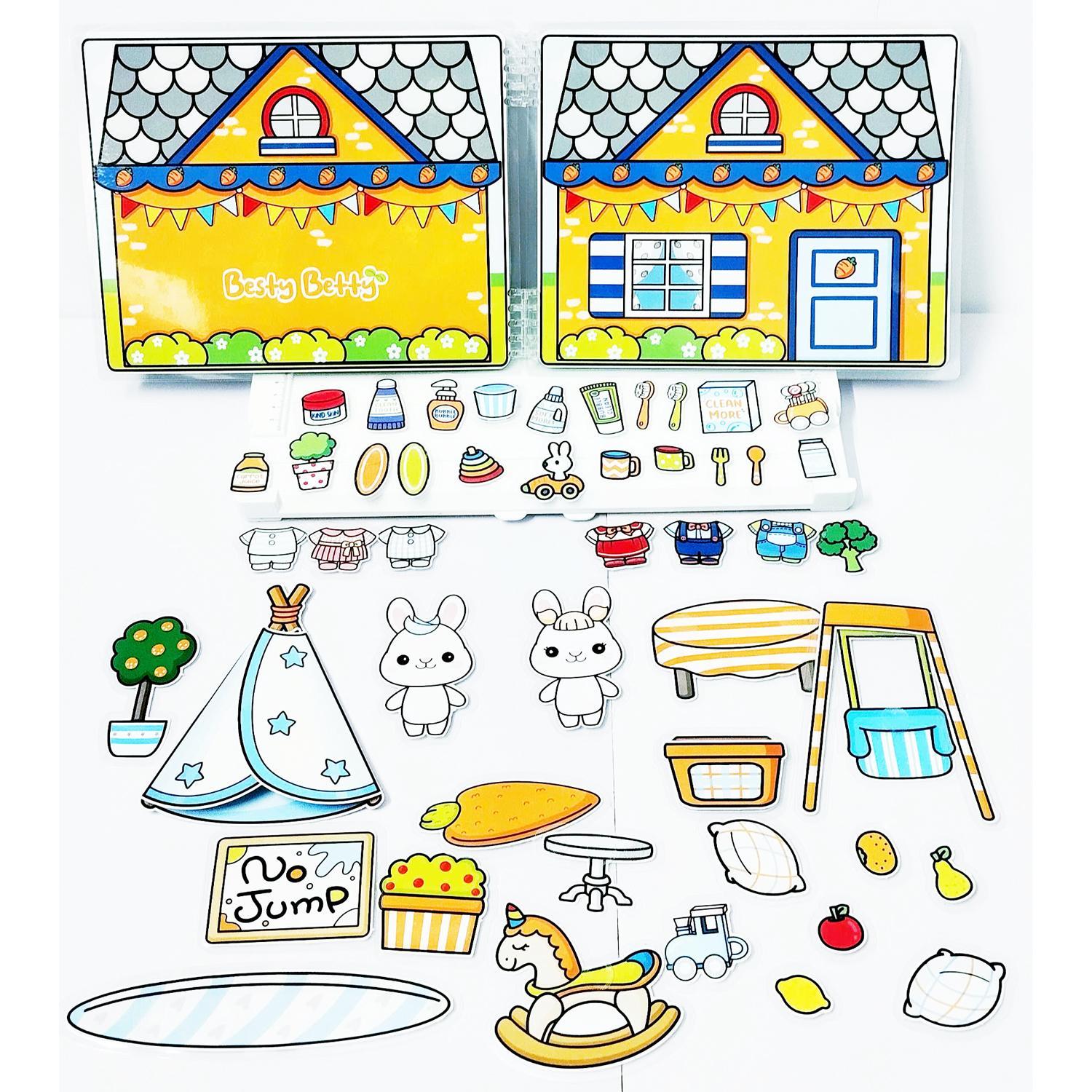 Bộ Tranh Tương Tác - Đôi Thỏ - LuLuHappyArt