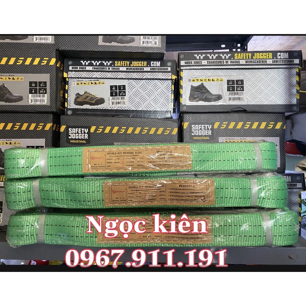 Dây cáp vải cẩu hàng 2 tấn 8 mét,cáp cẩu hàng 2 tấn,Dây cáp vải cẩu hàng 2 Tấn - bản 50mm - Hệ số 5:1