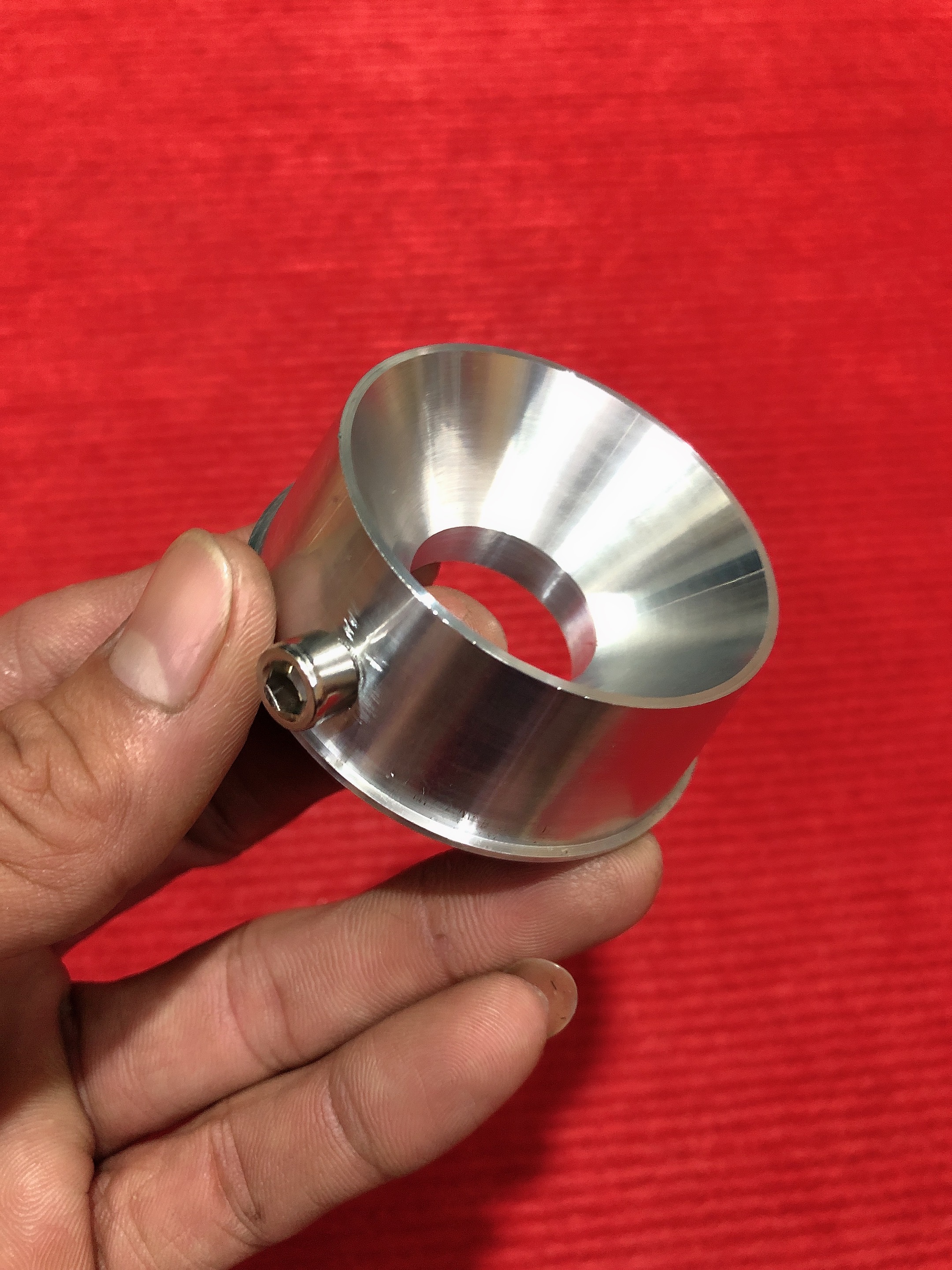 Tiêu giảm thanh nhôm bóng CNC họng ra 25mm cho K1 - KOU - OPBR