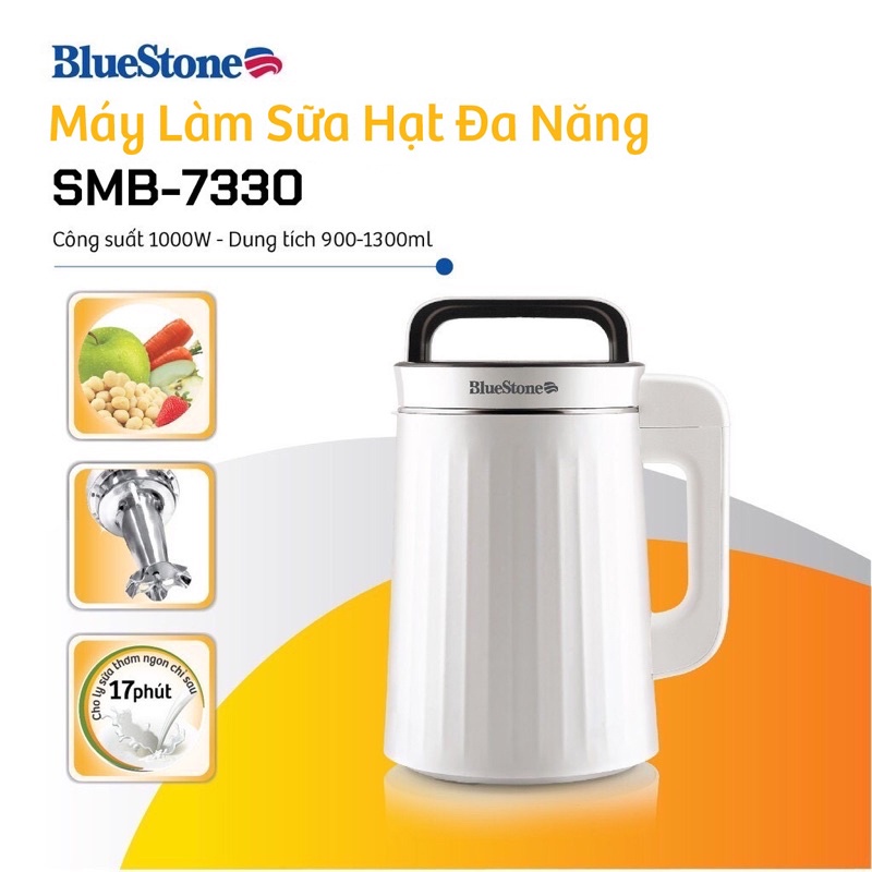 Máy Làm Sữa Hạt Đa Năng BlueStone, 1000W-1.3Lit, 8 Chương Trình Nấu Đa Dạng, Hàng Chính Hãng