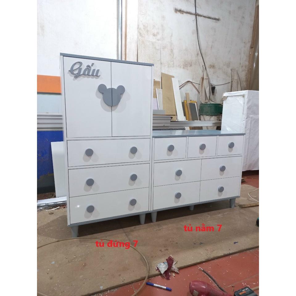 Tủ trẻ em, tủ đựng đồ cho bé gỗ MDF phủ melamine kích thước 60x120cm và 90x70cm