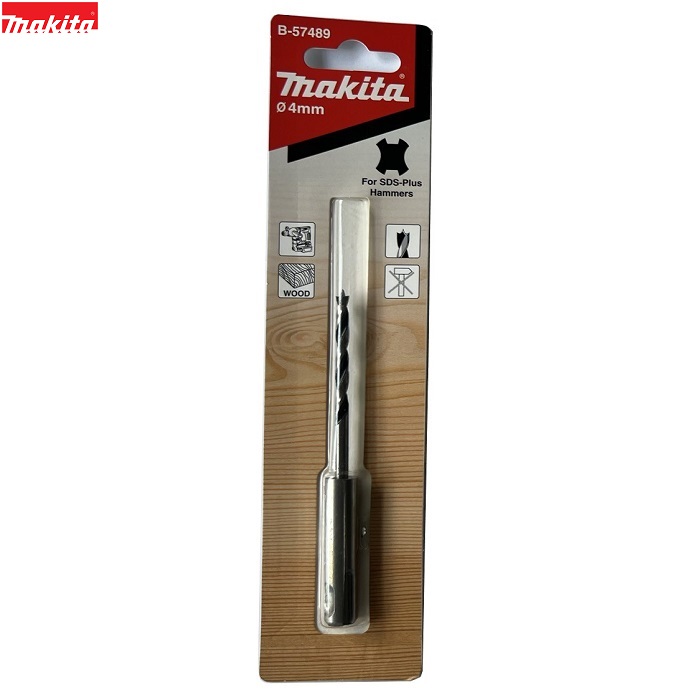 Mũi khoan gỗ đầu đinh nhọn chuôi gài Makita 4mm x 105mm B-57489
