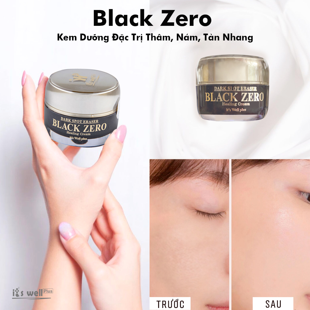 Kem Dưỡng Da Xóa Thâm Nám It's Well Plus Dark Spot Eraser Black Zero Healing Cream (30g)