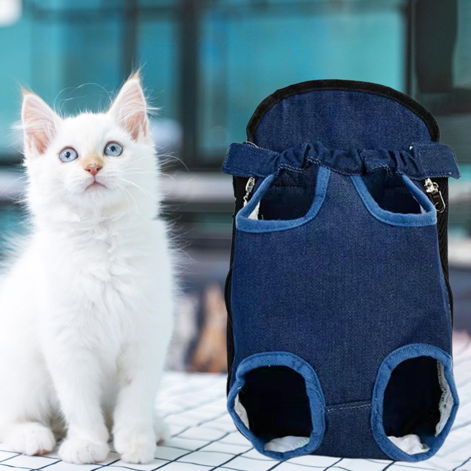 Backpack Cat Backpack Bag with Mesh Front Chest Backpack Pet Carrier Bag Shoulder Bag for Puppy Small Dogs Outdoor Picnic Hiking