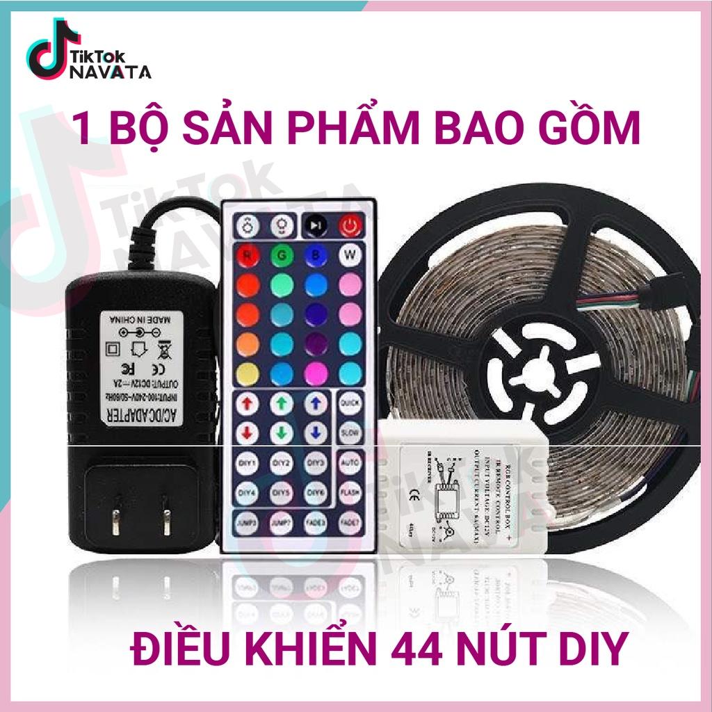 Đèn Led TikTok 5m Mix màu DIY Điều khiển 44 nút RGB Đèn trang trí phòng ngủ quay TikTok