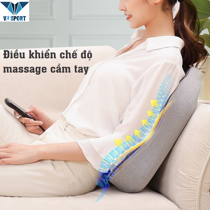 Máy Massage Toàn Thân Hồng Ngoại, Gối Massage Vai, Cổ Gáy, Massage Lưng - Gối Mát Xa Sử Dụng Bi Lăn Massage Toàn Lưng Kết Hơp Nhiệt Hồng Ngoại