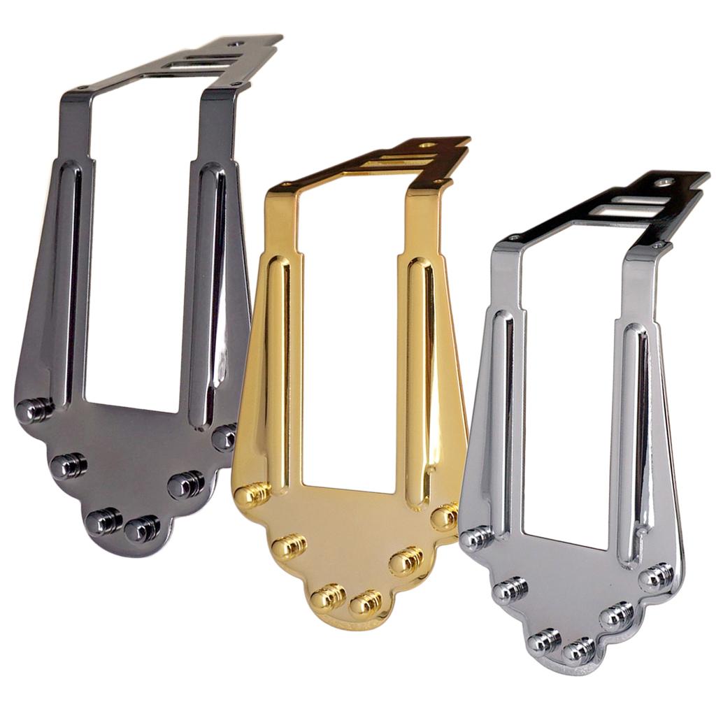 Electric Guitar Tailpiece Bridge for Jazz Archtop Guitar Instruments - Black