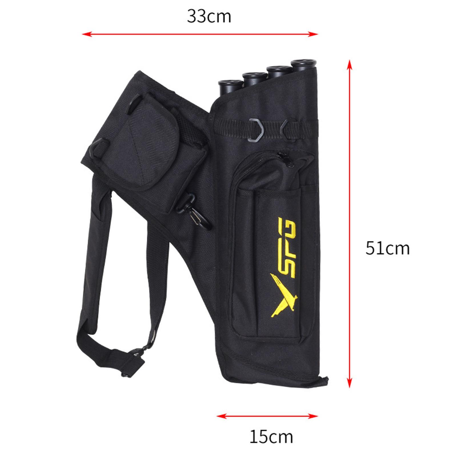 Quiver Holder 4 Tubes Back Waist Shoulder Bag