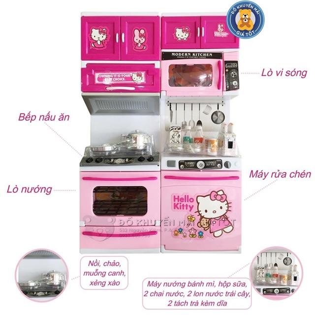 Hộp đồ chơi kệ bếp cho bé hình Kit - ty sử dụng pin 918-7