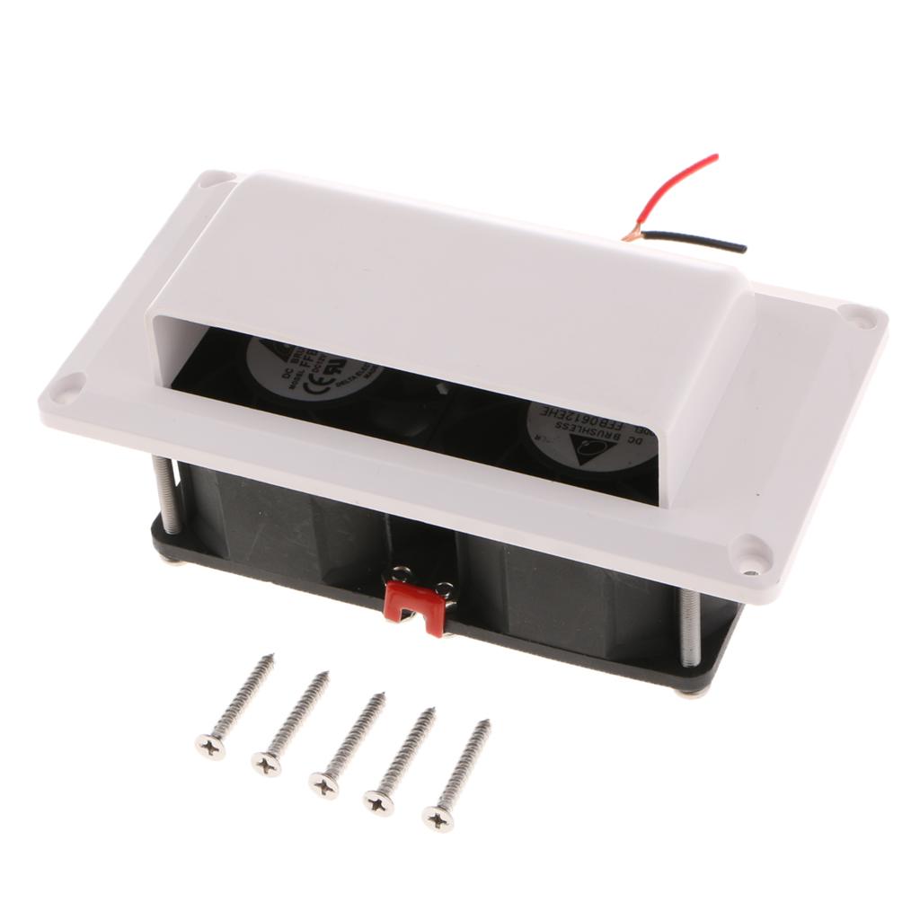 White Roof Exhaust Fan Vent Kit Camper Trailer RV  Part