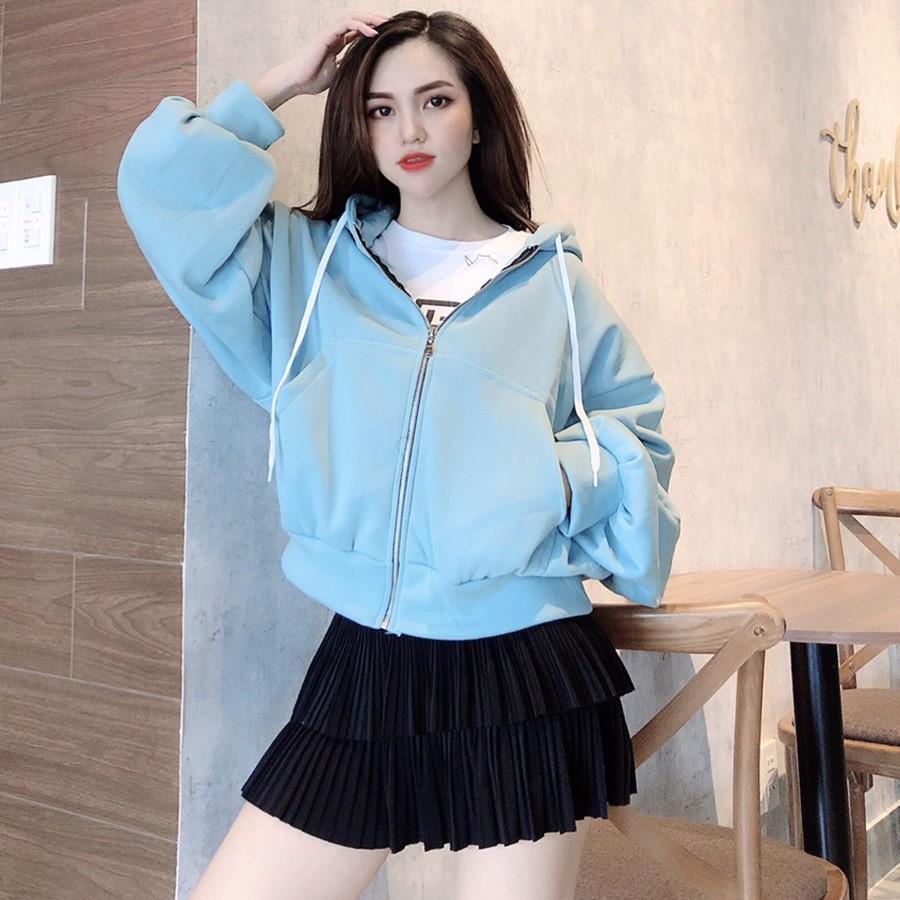 ÁO HOODIE - ÁO KHOÁC NỈ NGOẠI Tay Phồng