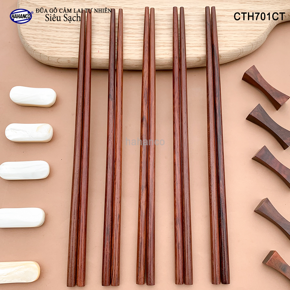 Đũa tròn gỗ Cẩm Lai Siêu sạch CTH701CT - gỗ tự nhiên vân đẹp ️- An toàn khi sử dụng