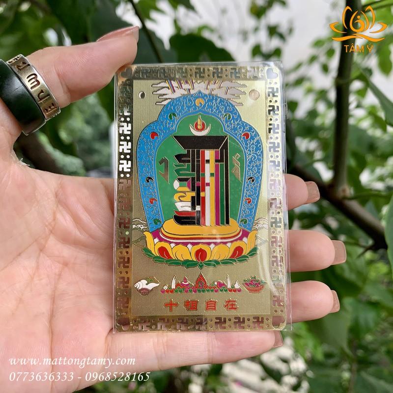 Thẻ bài biểu tượngThập tự tại/ Thời luân kim cang/ Kalachakra