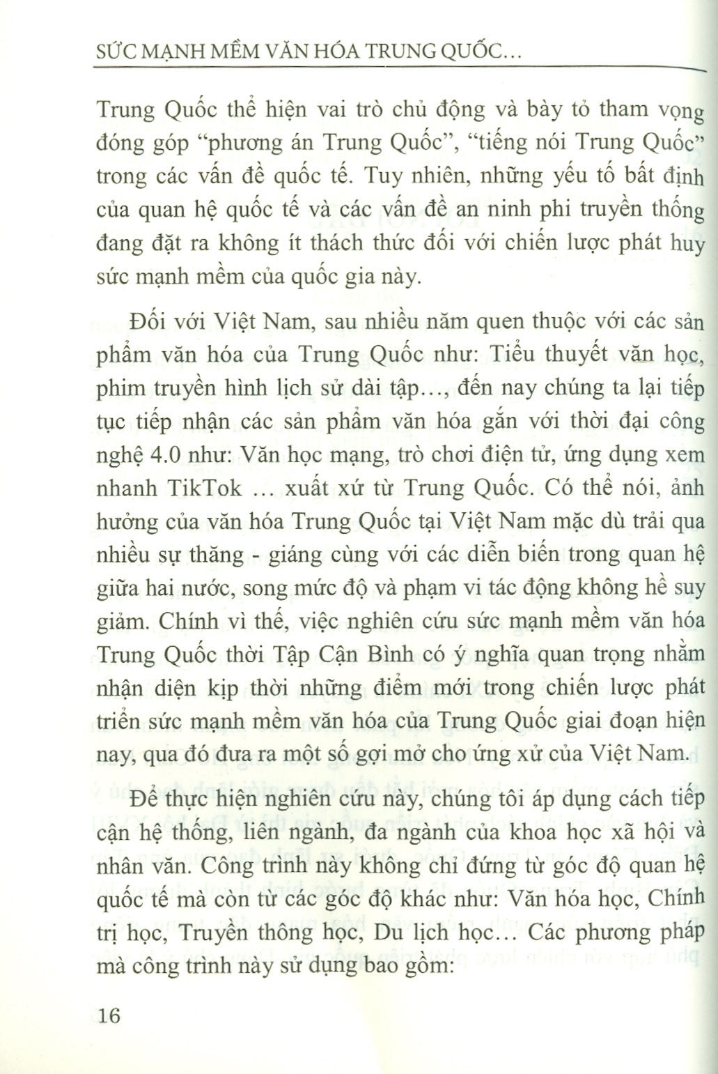 Sức Mạnh Mềm Văn Hóa Trung Quốc Thời Tập Cận Bình Và Văn Hóa Ứng Xử Của Việt Nam (Sách chuyên khảo)