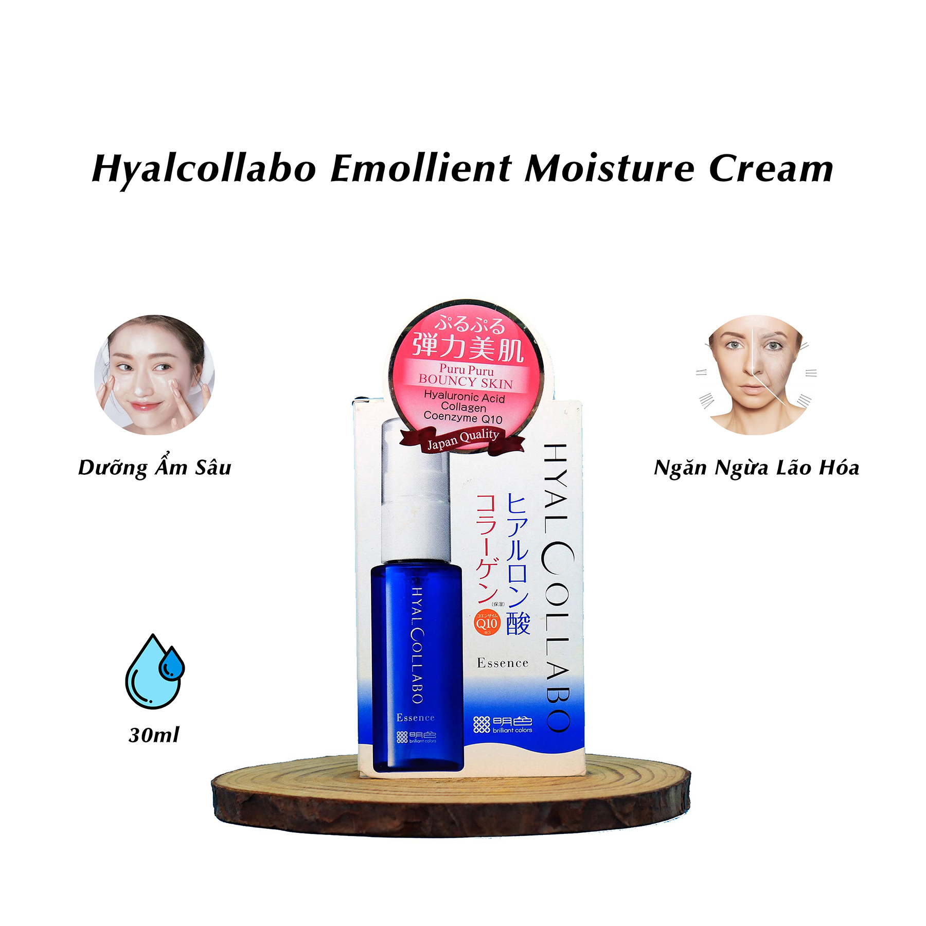 [NHẬT BẢN] Tinh Chất Dưỡng Ẩm Meishoku Hyalcollabo Emollient Moisture Cream (30ml)