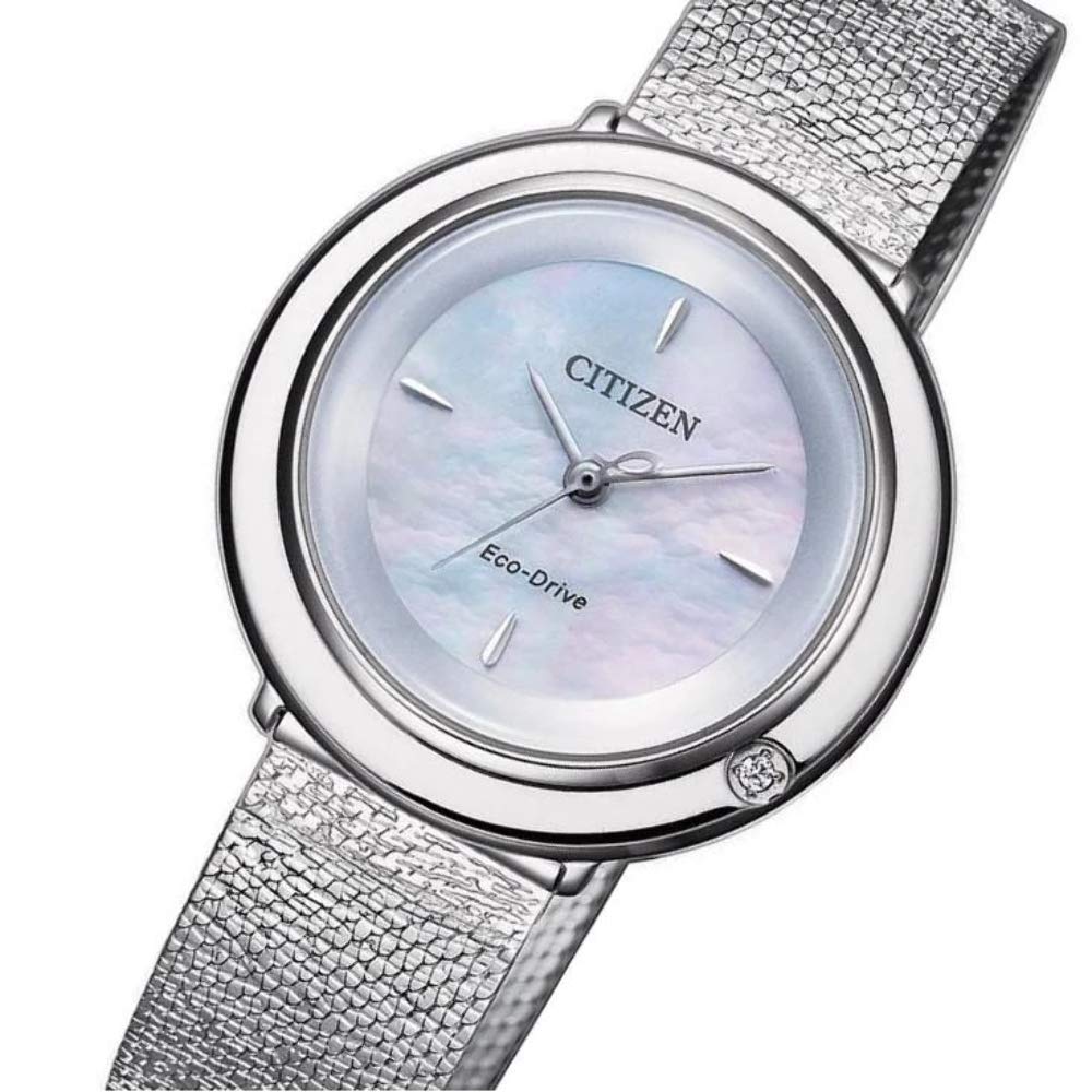 Đồng Hồ Citizen EM0640-82D Nữ Eco-Drive 32mm - Đính Diamond